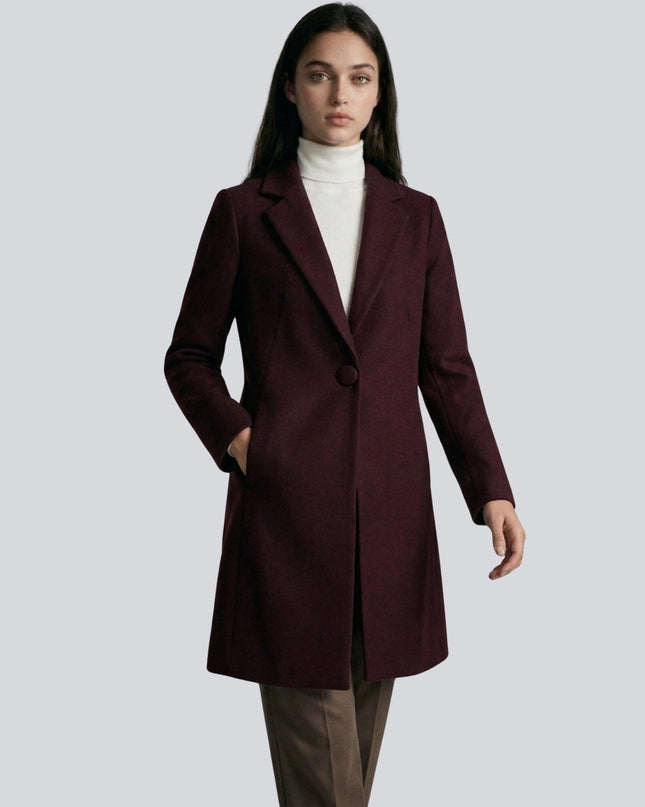 Single Button Mid Length Coat