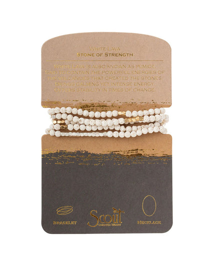 Beaded Stone Wrap Bracelet/Necklace