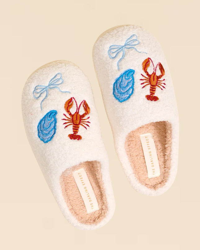 Seaside Haven Fuzzy Slippers