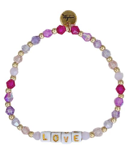 Love Pink Colorful Letter Block Bracelet