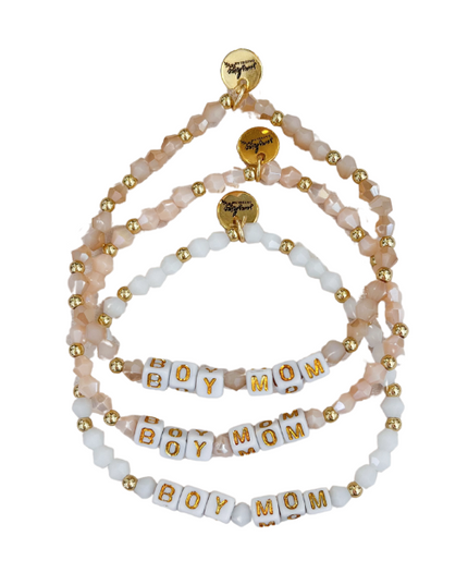 Boy Mom Letter Block Bracelet