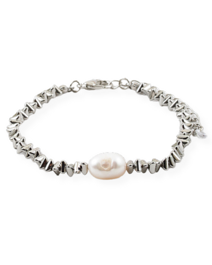 Pearl Center Asymmetrical Bead Bracelet