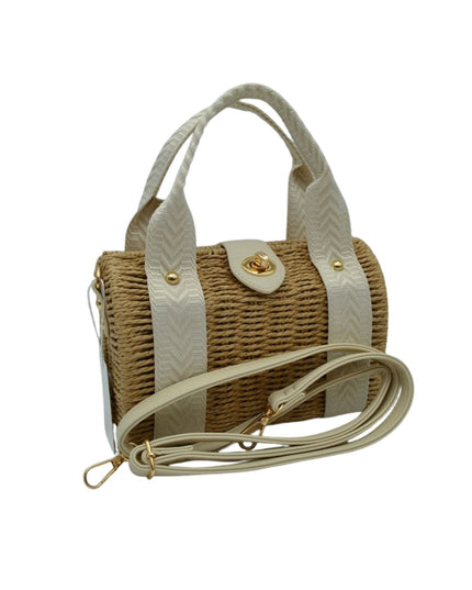 Structured Twist Lock Handbag