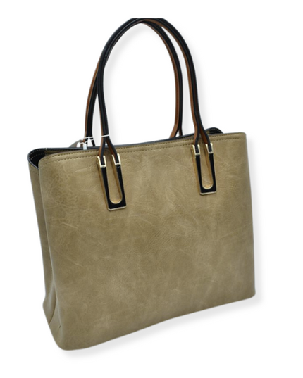 Chestnut Strap Shoulder Bag With Rustic Finish
