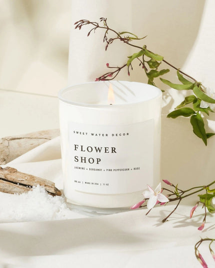 Flower Shop 11oz White Jar Soy Candle
