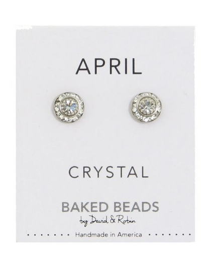 Crystal Birthstone Stud Earrings
