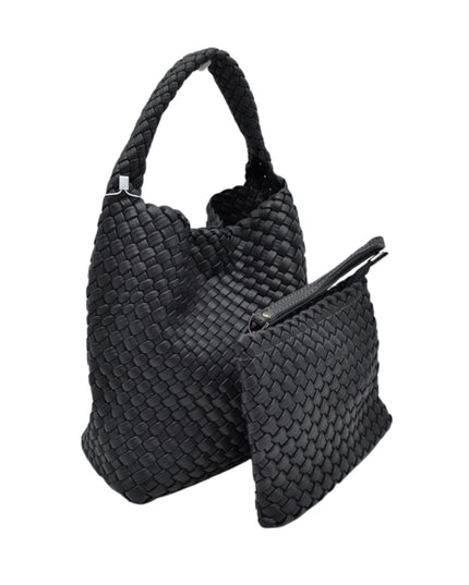 Woven Shoulder Bag & Wristlet