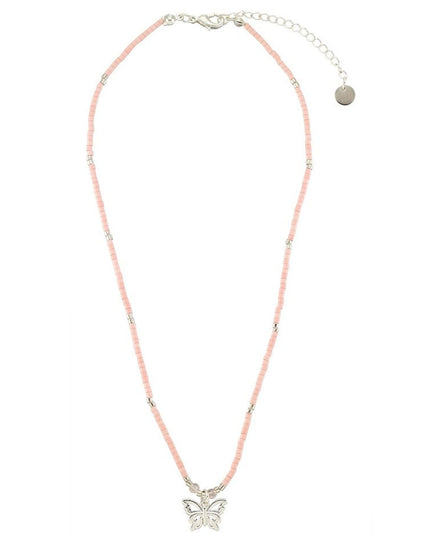 Butterfly Charm Beaded Necklace