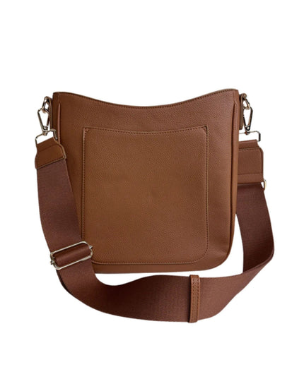 Maxine Vegan Pebble Leather Messenger Bag