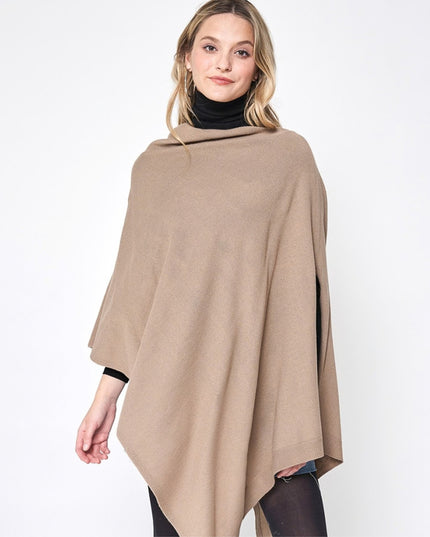 Solid Color Poncho