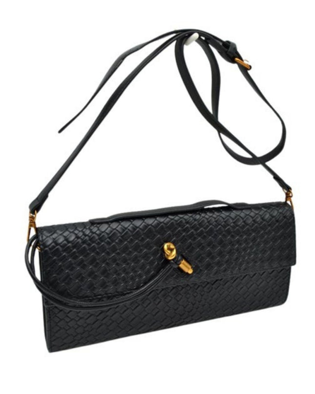 Weave Rectangle Clutch Crossbody Bag