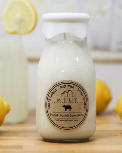Front Porch Lemonade Milk Bottle Candle