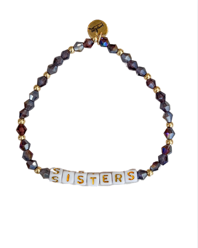 Sisters Letter Block Bracelet
