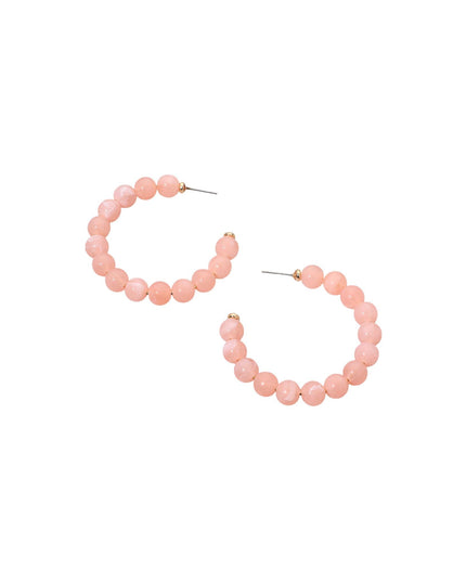 Resin Ball Bead Half Hoop Earrings