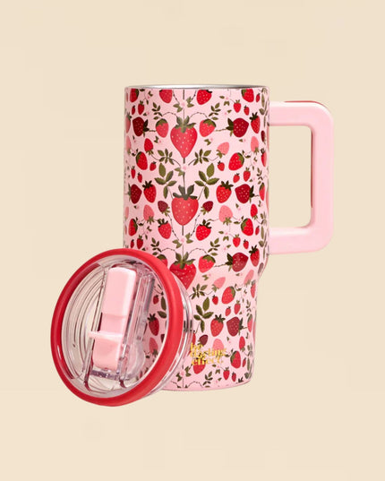 Strawberry Fields 20 oz Lifestyle Flip Straw Tumbler