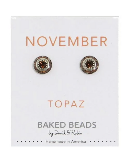 Crystal Birthstone Stud Earrings