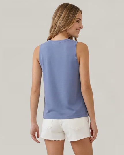 Round Neck Sleeveless Swing Top