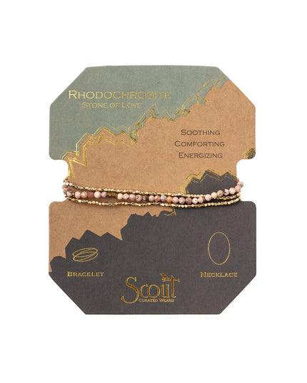 Delicate Stone Wrap Bracelet/Necklace