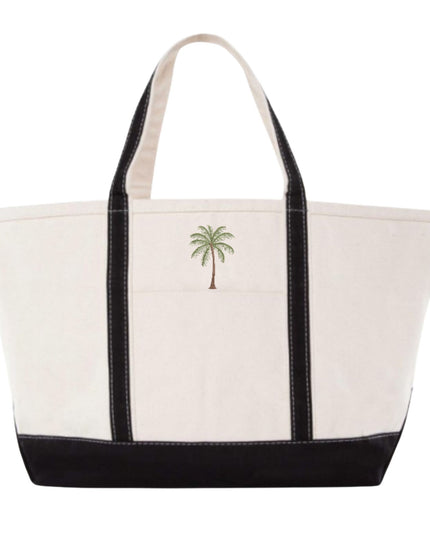 Single Icon Large Tote Personalized Canvas Bag