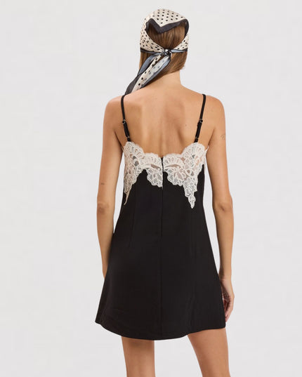 Top Lace Detail Mini Dress
