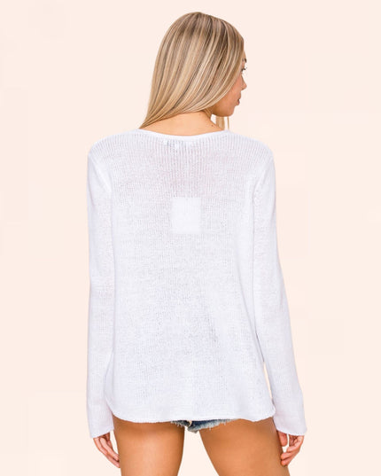 Beach Lightweight V Neck Sweater