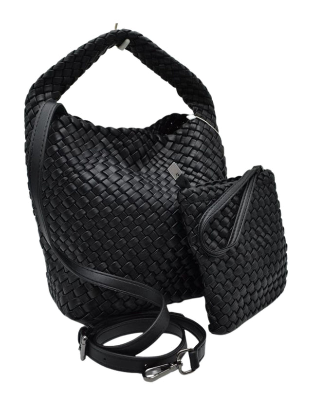 Woven Shoulder Bag & Wristlet