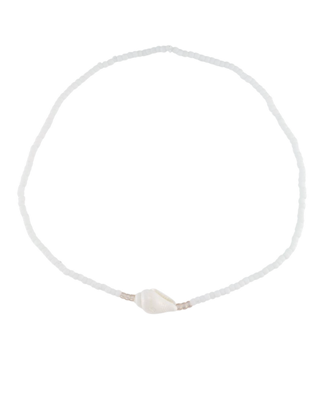 Nassa Shell Seedbead Stretch Anklet