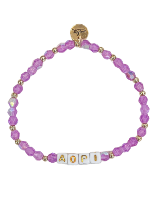 AOPi Sorority Letter Block Bracelet