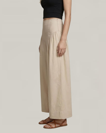 High Waist Wide Leg Culotte Pants