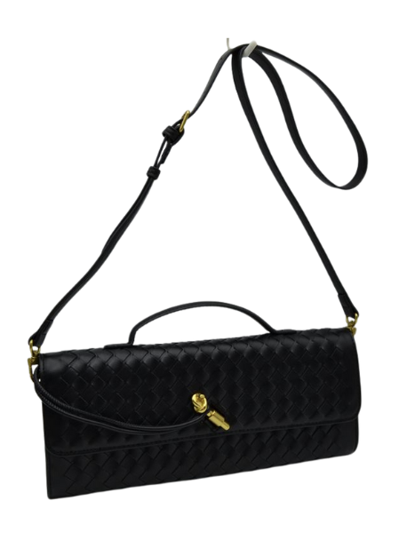 Woven Skinny Clutch Crossbody Bag