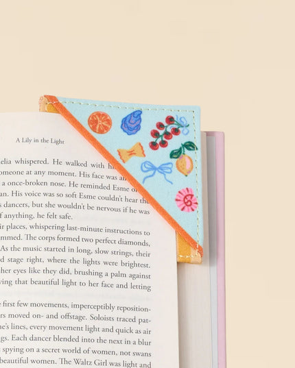 Italian Summer Corner Keeper Fabric Bookmark