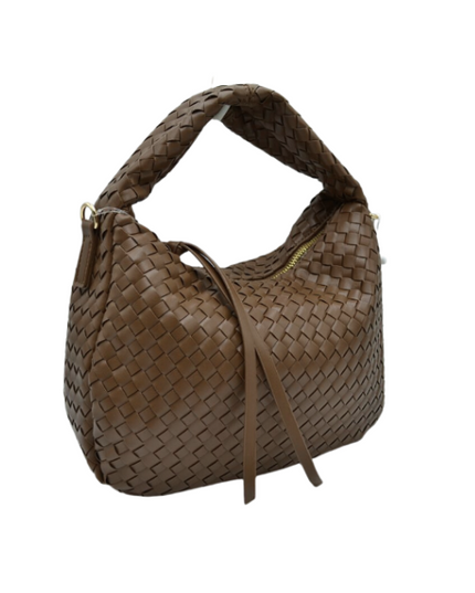 Braided Leather Shoulder Bag