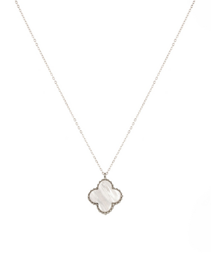 White Shell Clover Necklace