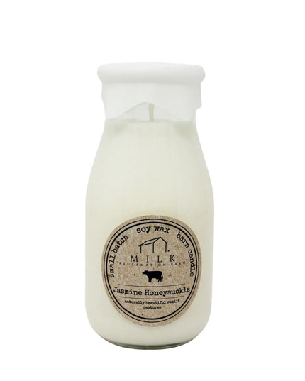 Jasmine Honeysuckle Milk Bottle Candle