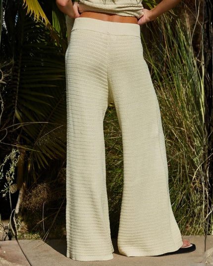Seline Wide Leg Crochet Knit Pants