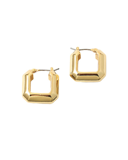 Square Huggie Hoop Earrings