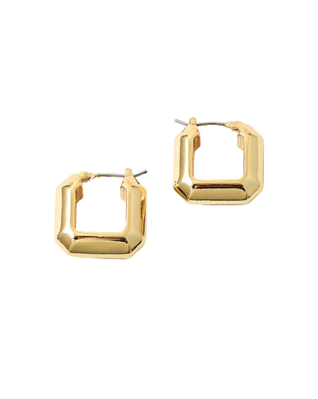 Square Huggie Hoop Earrings