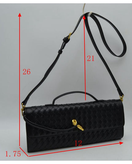 Weave Rectangle Clutch Crossbody Bag