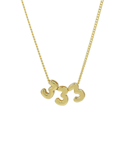 Angel Number Sliding Charm Necklace