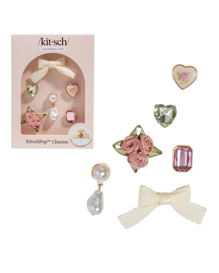 Kitschpop Vintage Pink Charms 6pc Set