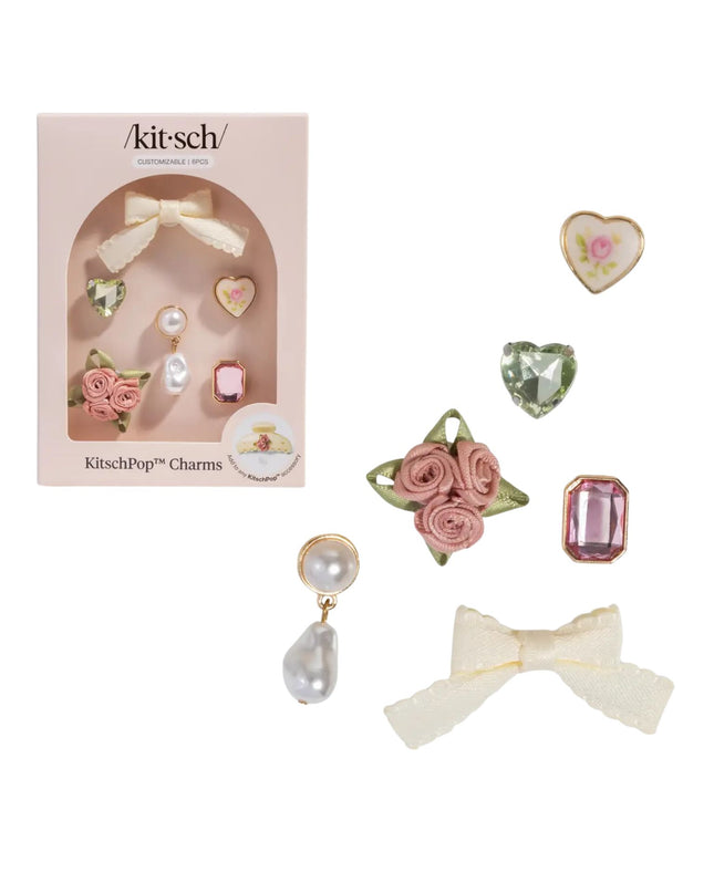 Kitschpop Vintage Pink Charms 6pc Set