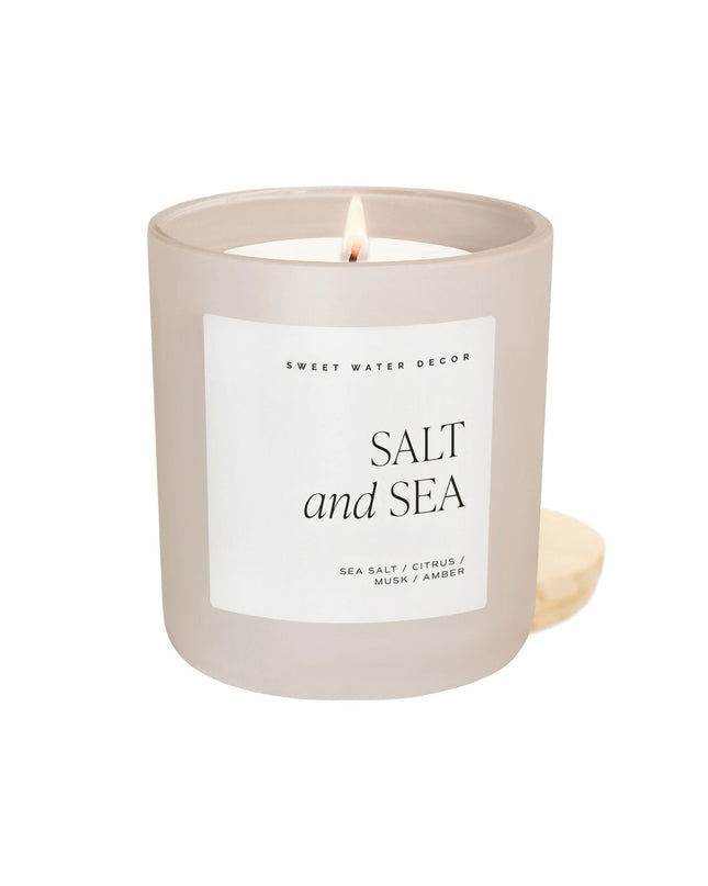 Salt & Sea 15oz White Jar Soy Candle