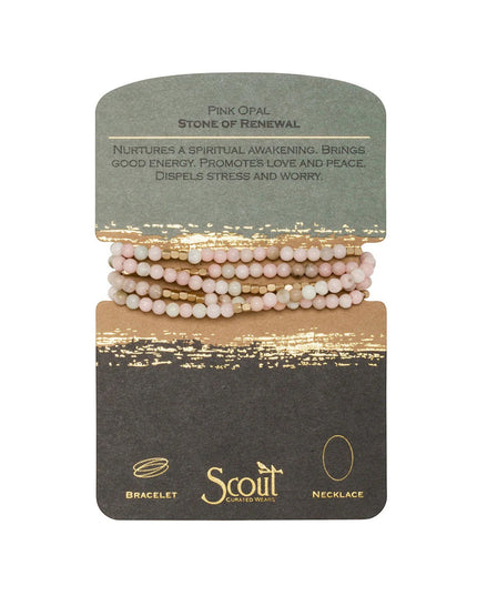 Beaded Stone Wrap Bracelet/Necklace