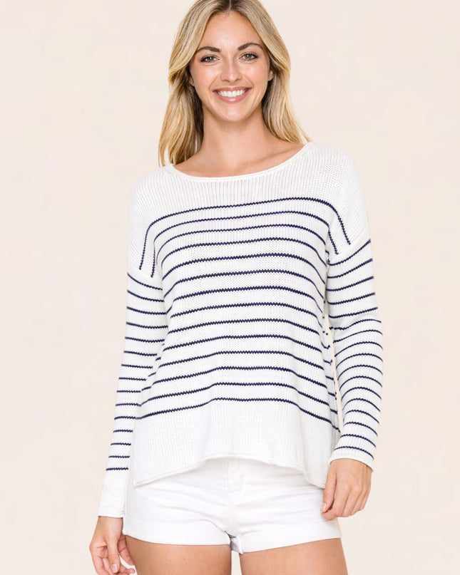 Striped Round Neck Sweater