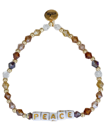 Peace Neutral Colorful Letter Block Bracelet