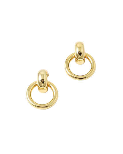 Linked Circle Metal Hoop Earrings