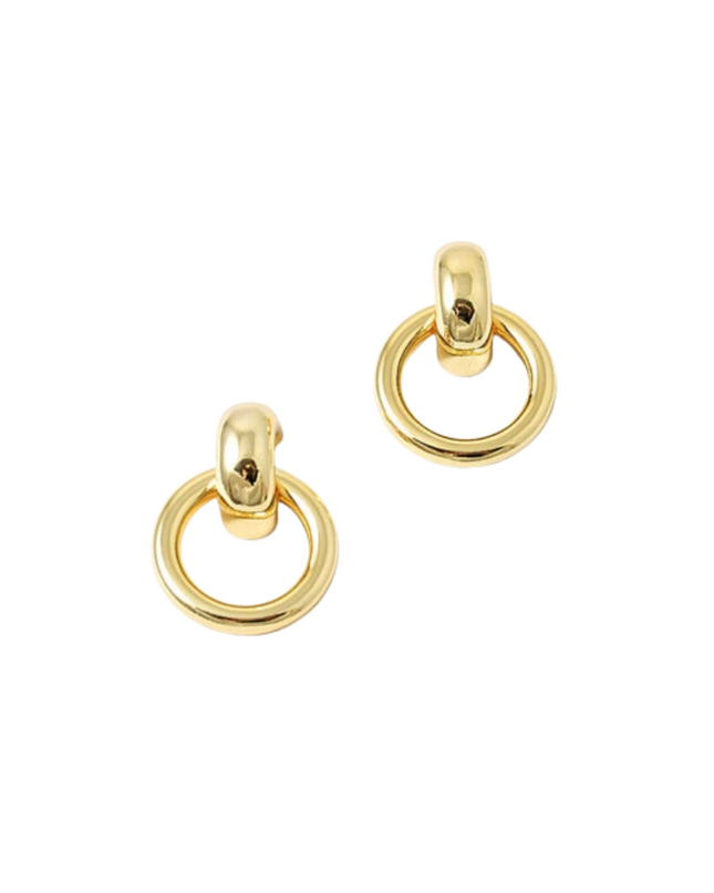 Linked Circle Metal Hoop Earrings