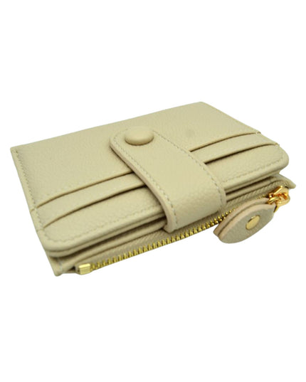 Zipper Button Card Holder Wallet
