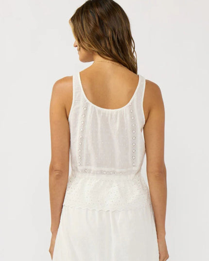Sadie Sleeveless Eyelet Front Tie Tank Top