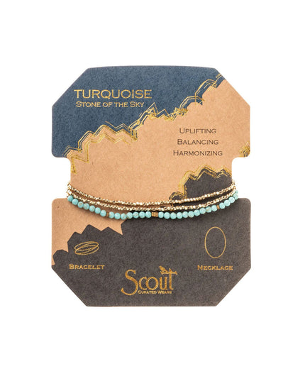 Delicate Stone Wrap Bracelet/Necklace